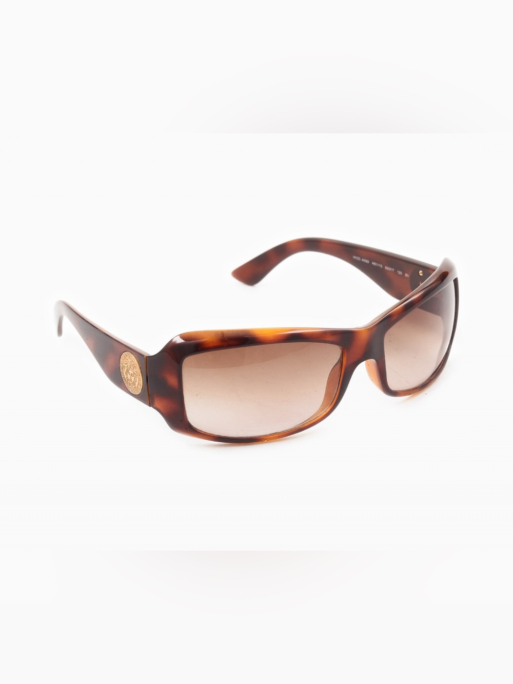 Vintage Versace Tortoise Brown Medusa Head Square Sunglasses Model 4093